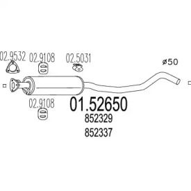 Резонатор на Opel Calibra  MTS 01.52650.