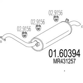 Глушитель на Mitsubishi Pajero  MTS 01.60394.