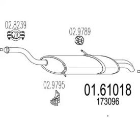 Глушитель на Citroen C4 Grand Picasso  MTS 01.61018.