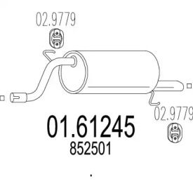 Глушитель на Opel Corsa D MTS 01.61245.