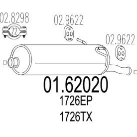 Глушник на Citroen Xsara Picasso  MTS 01.62020.