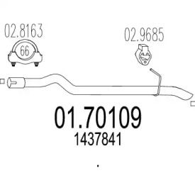 Приемная труба глушителя на Ford Transit Connect  MTS 01.70109.