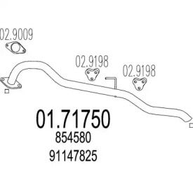 Приемная труба глушителя на Opel Frontera  MTS 01.71750.