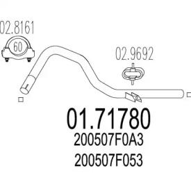 Приймальна труба глушника на Nissan Terrano  MTS 01.71780.