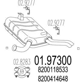 Глушник MTS 01.97300.