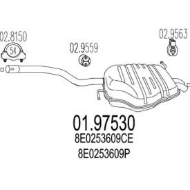 Глушитель на Audi A4  MTS 01.97530.