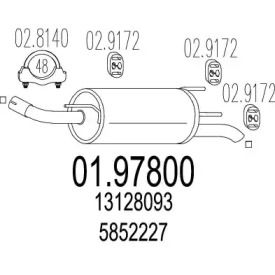 Глушитель на Opel Astra  MTS 01.97800.