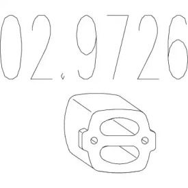 Кронштейн глушителя на Ситроен С3 Пикассо  MTS 02.9726.
