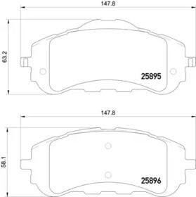 Тормозные колодки Hella 8DB 355 021-321.