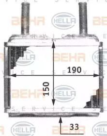 Радиатор печки на Опель Корса  Hella 8FH 351 311-771.