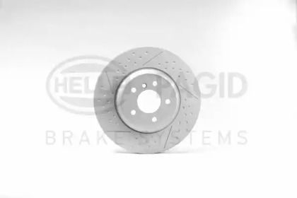 Вентильований гальмівний диск з насічками з перфорацією Hella 8DD 355 120-781.