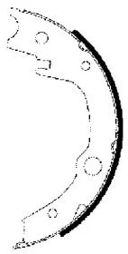 Гальмівні колодки ручника на Toyota Avensis  Hella 8DA 355 050-651.