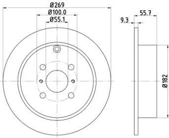 Тормозной диск Hella 8DD 355 110-491.