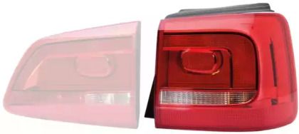 Задний левый фонарь на Volkswagen Touran  Hella 2SD 010 468-091.