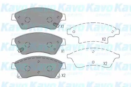 Тормозные колодки Kavo Parts KBP-1016.