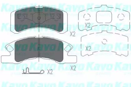 Гальмівні колодки на Daihatsu Charade  Kavo Parts KBP-1511.