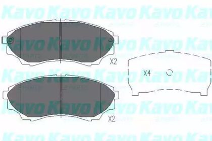 Тормозные колодки Kavo Parts KBP-4514.