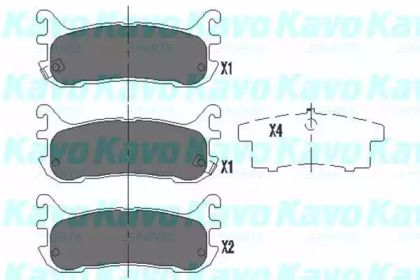 Гальмівні колодки Kavo Parts KBP-4539.