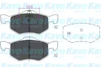 Гальмівні колодки на Mazda Tribute  Kavo Parts KBP-4541.