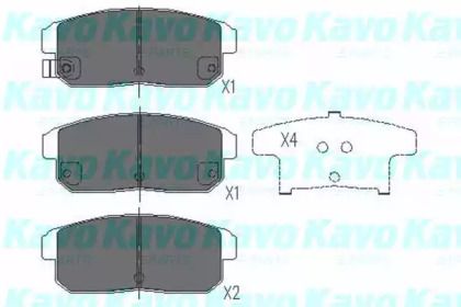 Гальмівні колодки Kavo Parts KBP-4547.