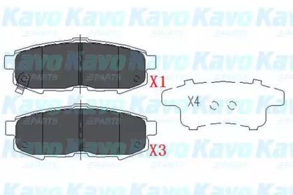 Гальмівні колодки Kavo Parts KBP-4555.