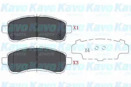 Тормозные колодки на Мазда 2  Kavo Parts KBP-4560.