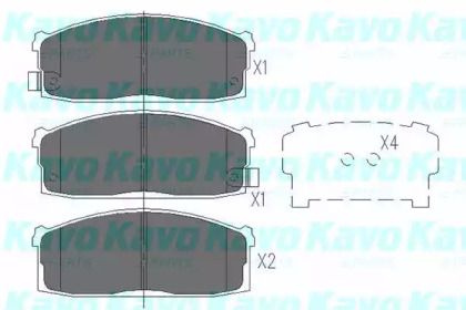 Гальмівні колодки на Nissan Sunny  Kavo Parts KBP-6525.