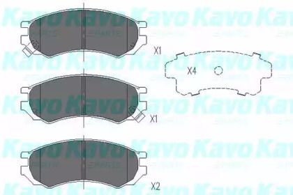Тормозные колодки на Ниссан Примера  Kavo Parts KBP-6555.