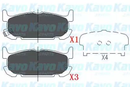 Гальмівні колодки Kavo Parts KBP-6571.
