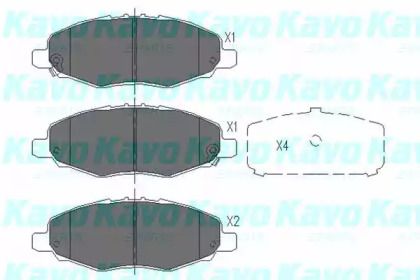 Тормозные колодки на Тайота Хайлюкс  Kavo Parts KBP-9093.