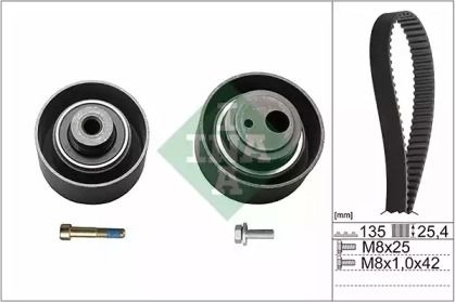 Комплект ремня ГРМ на Citroen Saxo  Ina 530 0055 10.