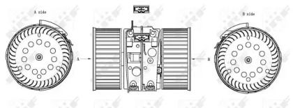 Вентилятор пічки на Рено Меган  NRF 34161.