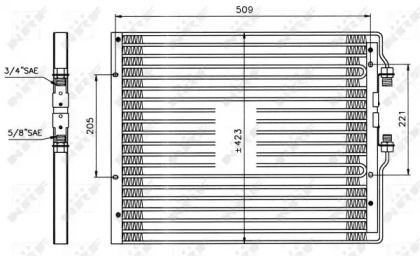 Радиатор кондиционера NRF 35059.