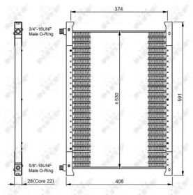 Радіатор кондиціонера NRF 35064.