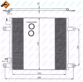 Радиатор кондиционера NRF 35364.