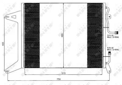 Радиатор кондиционера NRF 35451.