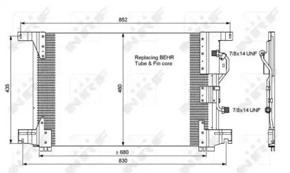 Радиатор кондиционера NRF 35772.