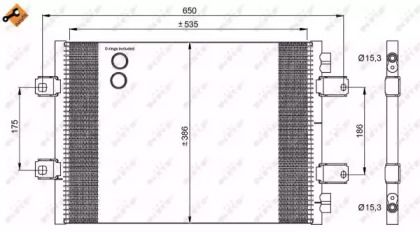 Радиатор кондиционера на Рено Мастер  NRF 35909.