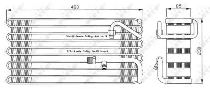 Випарник кондиціонера NRF 36105.