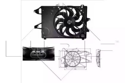Вентилятор охлаждения радиатора на Форд Мондео  NRF 47004.