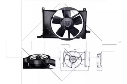Вентилятор охлаждения радиатора на Опель Корса  NRF 47009.