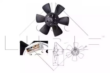 Вентилятор охлаждения радиатора на Фольксваген Сирокко  NRF 47391.