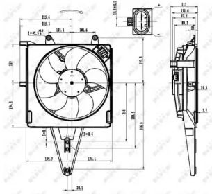 Вентилятор охлаждения радиатора на Fiat Siena  NRF 47431.