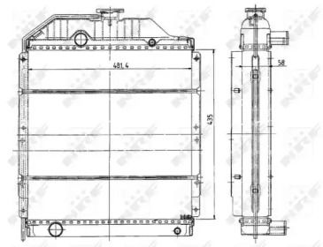 Радіатор охолодження двигуна NRF 50490.
