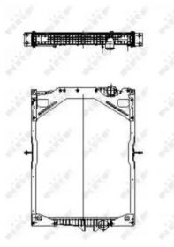 Радіатор охолодження двигуна NRF 509701.