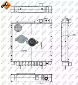 Радиатор охлаждения двигателя NRF 52130.