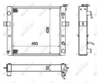 Алюмінієвий радіатор охолодження двигуна NRF 52297A.