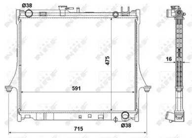 Радиатор охлаждения двигателя NRF 53540.