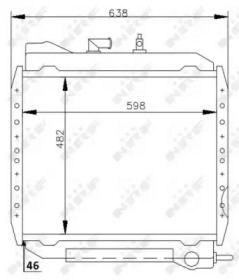 Радіатор охолодження двигуна NRF 53714.