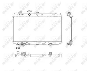 Радіатор охолодження двигуна NRF 53760.